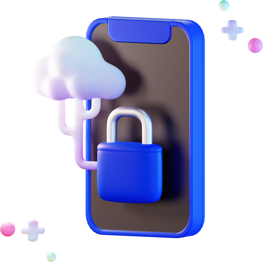 Phone Security 3d Illustration